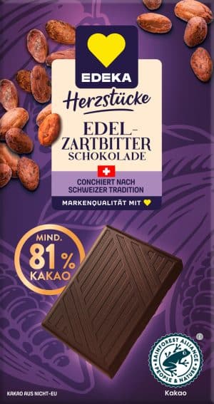 EDEKA Herzstücke Edel-Zartbitter Schokolade 81% 100G