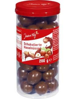 Jeden Tag Schokolierte Haselnüsse